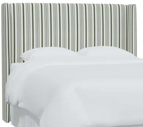 Kelly Wingback Headboard, Luli Stripe