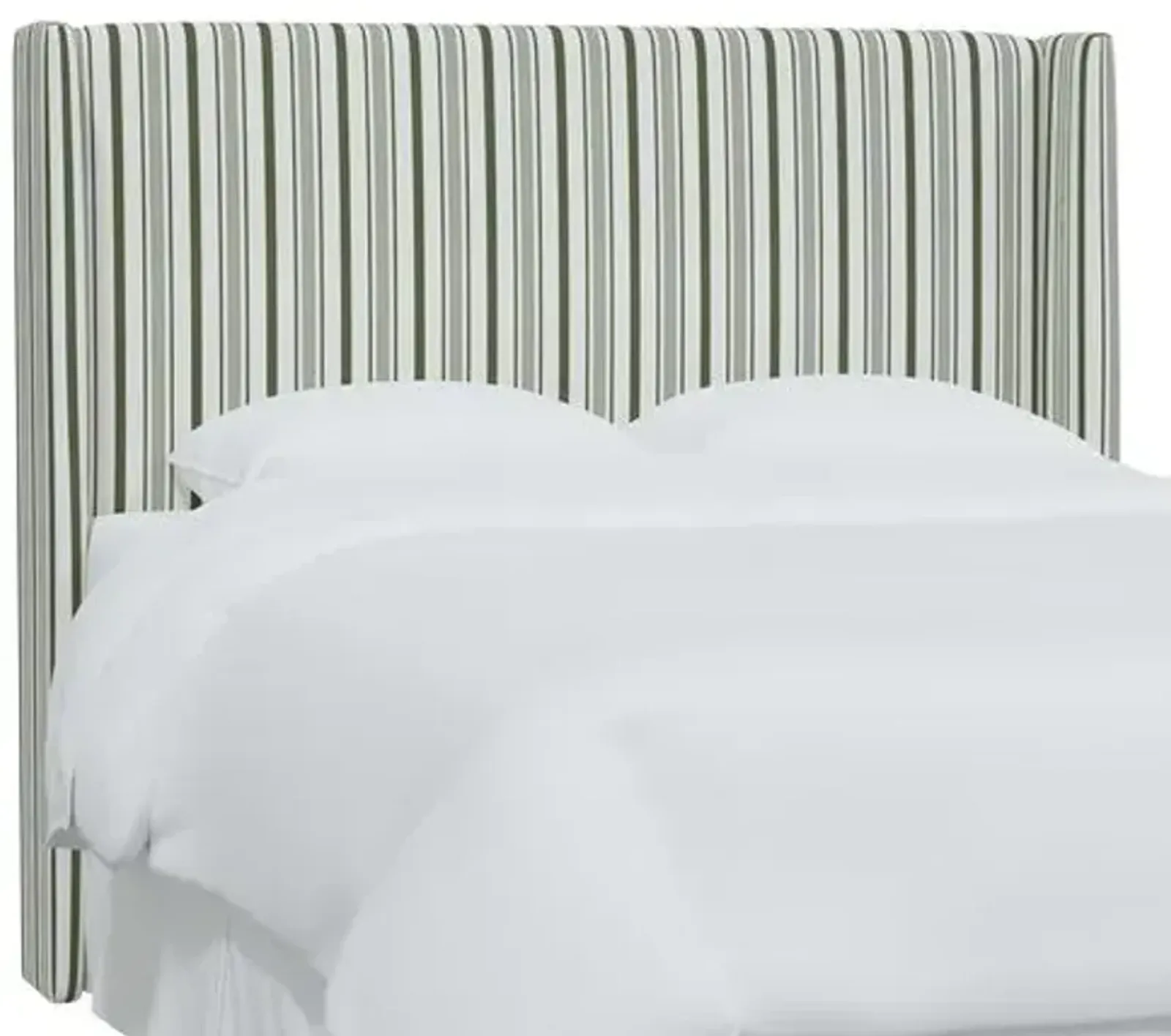 Kelly Wingback Headboard - Luli Stripe - Green