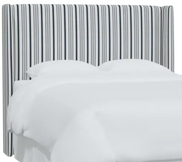 Kelly Wingback Headboard, Luli Stripe