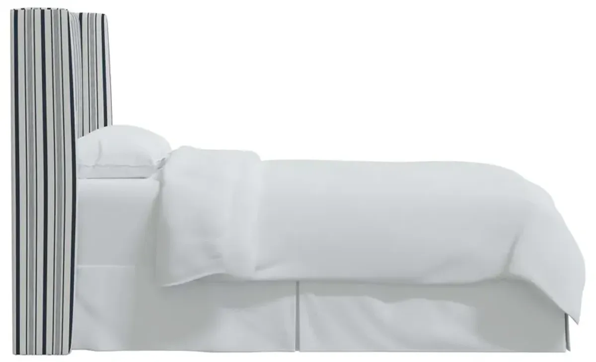 Kelly Wingback Headboard, Luli Stripe