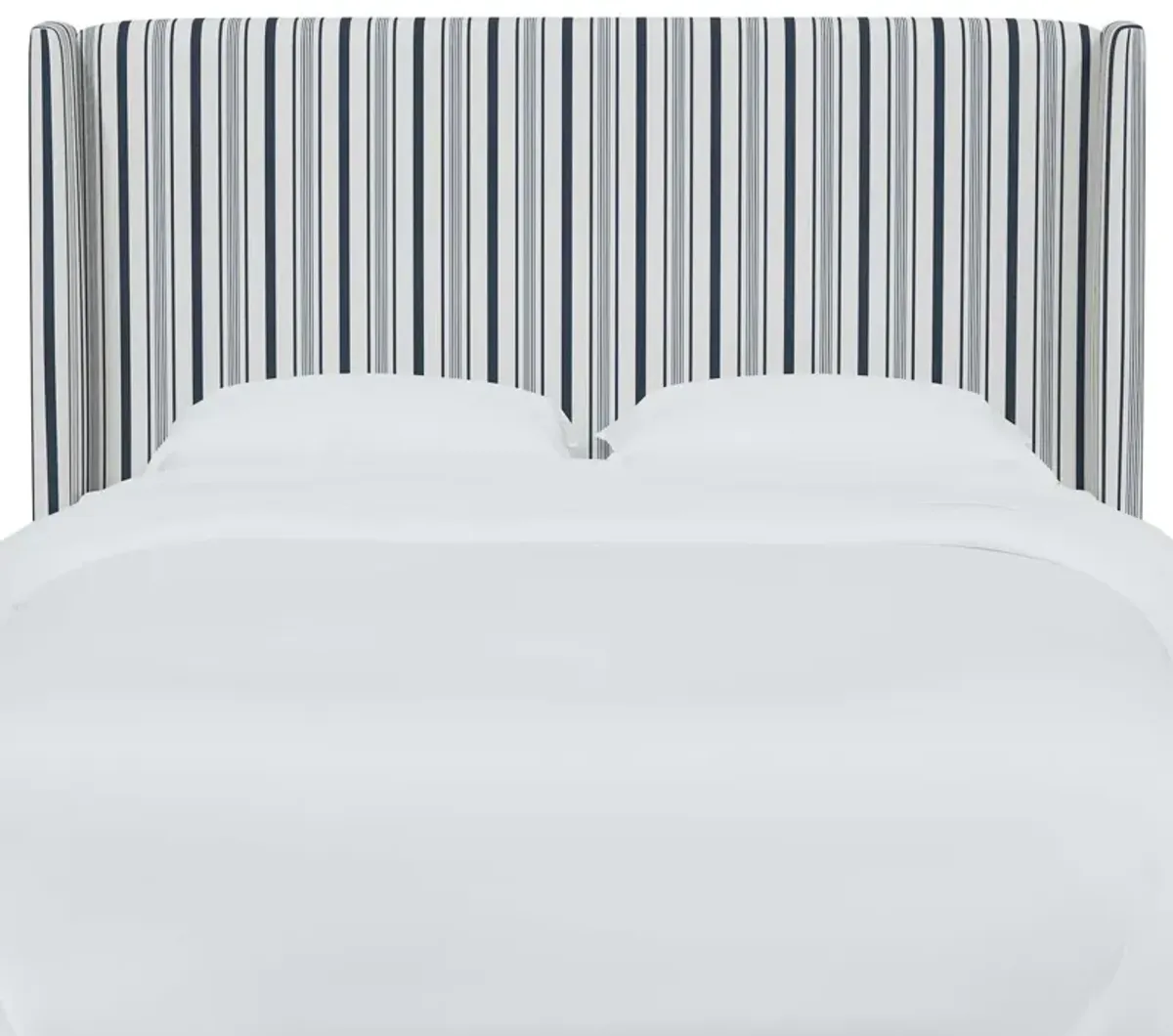 Kelly Wingback Headboard, Luli Stripe