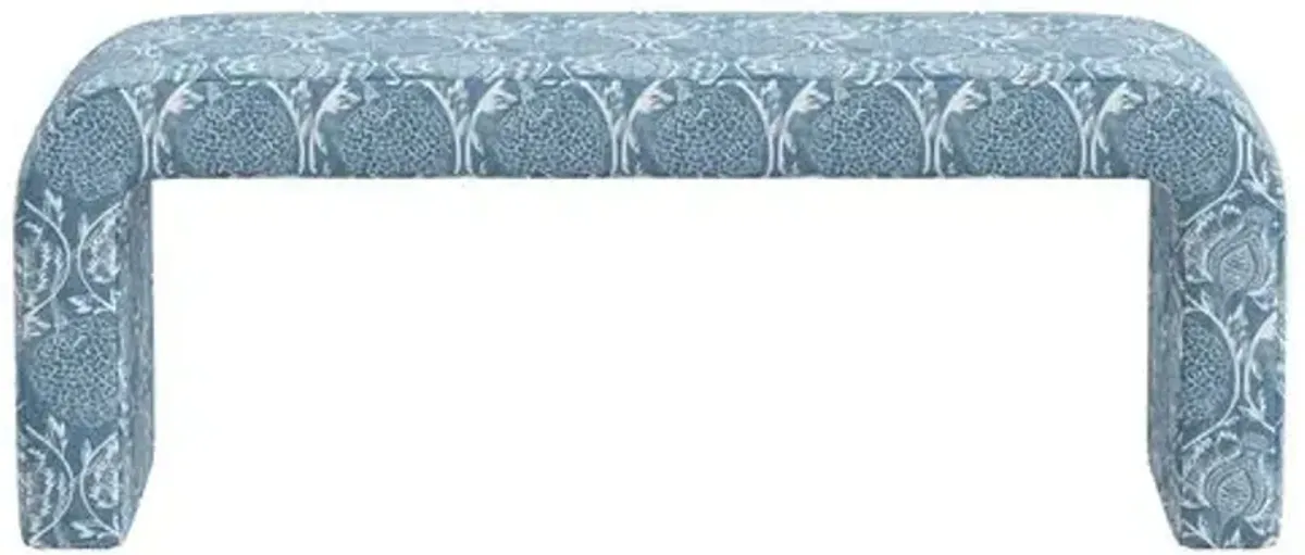 Celia Waterfall Bench - Ranjit Floral - Blue