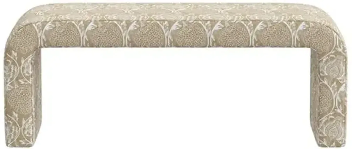 Celia Waterfall Bench - Ranjit Floral - Beige