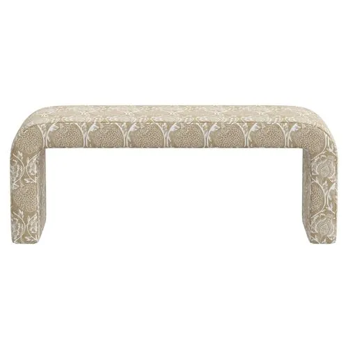 Celia Waterfall Bench - Ranjit Floral - Beige