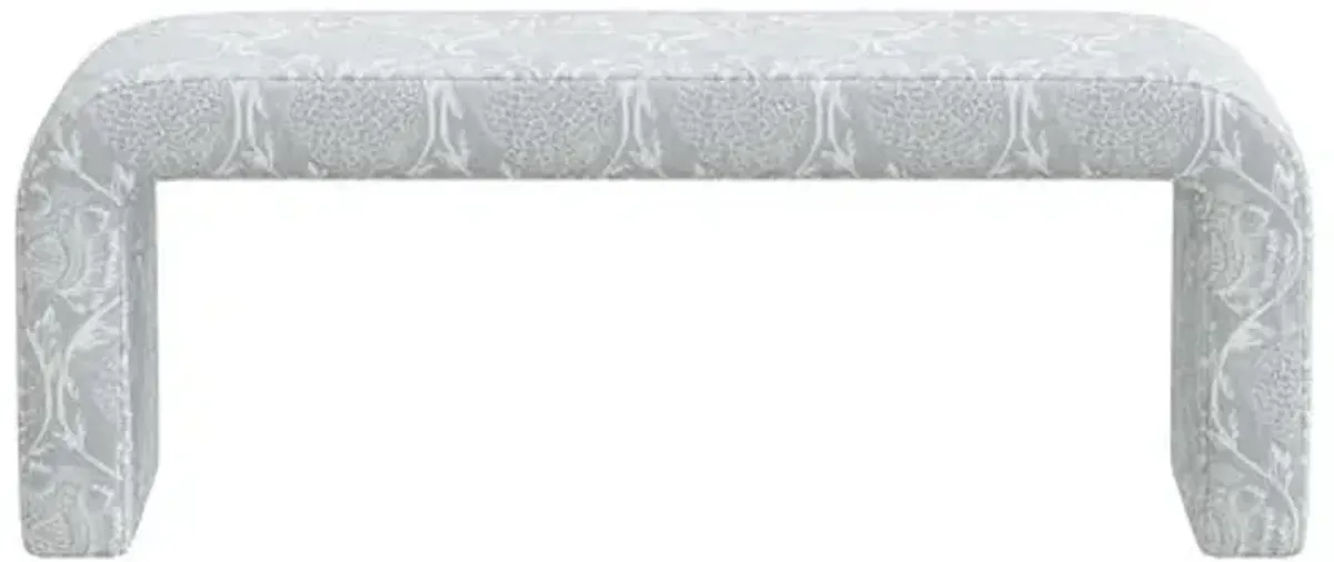 Celia Waterfall Bench - Ranjit Floral - Gray