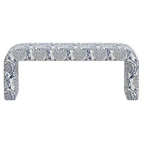 Celia Waterfall Bench - Ranjit Floral - Blue