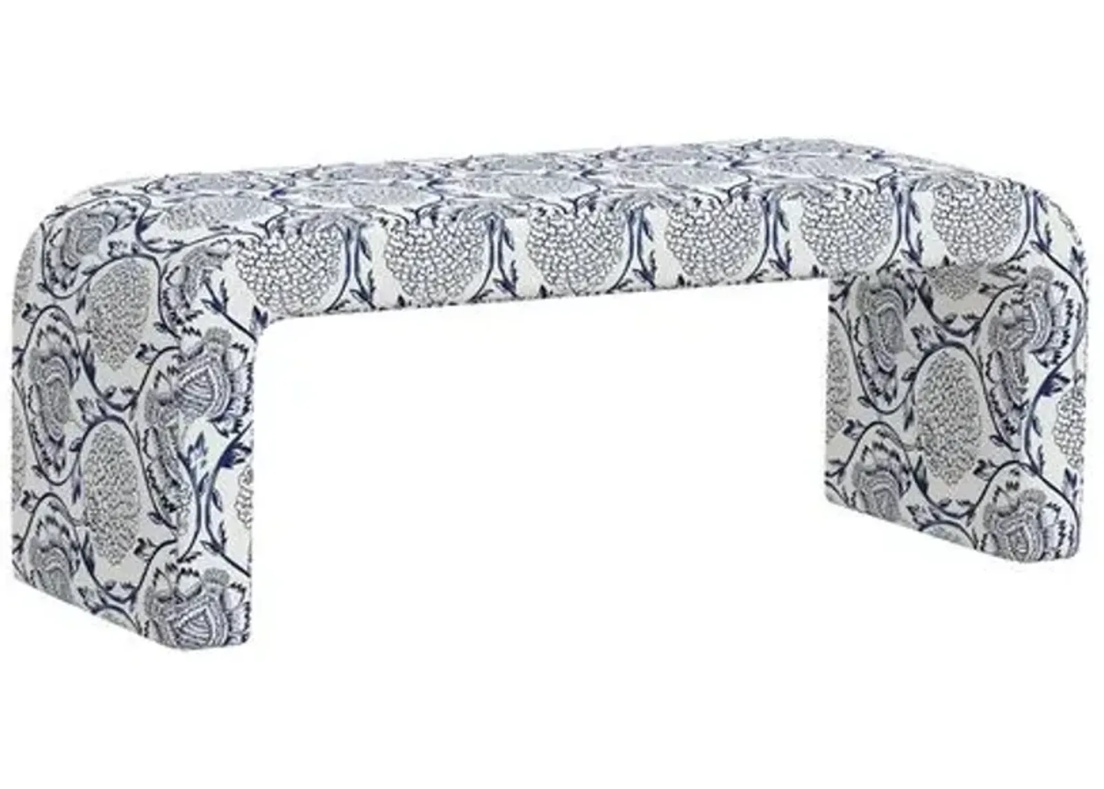 Celia Waterfall Bench - Ranjit Floral - Blue