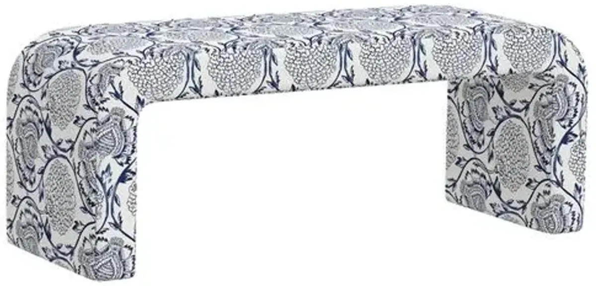 Celia Waterfall Bench - Ranjit Floral - Blue