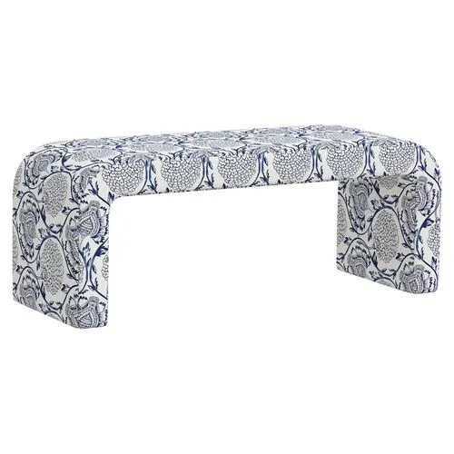 Celia Waterfall Bench - Ranjit Floral - Blue