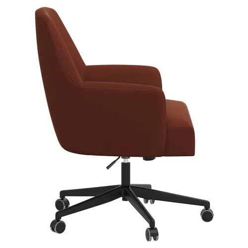 Darcy Desk Chair - Velvet - Orange