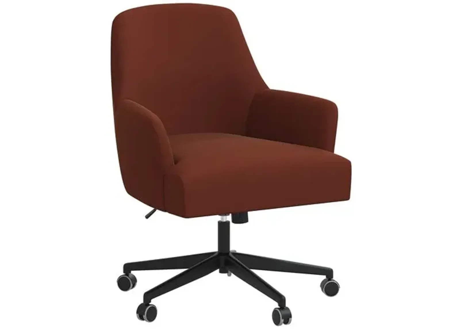 Darcy Desk Chair - Velvet - Orange