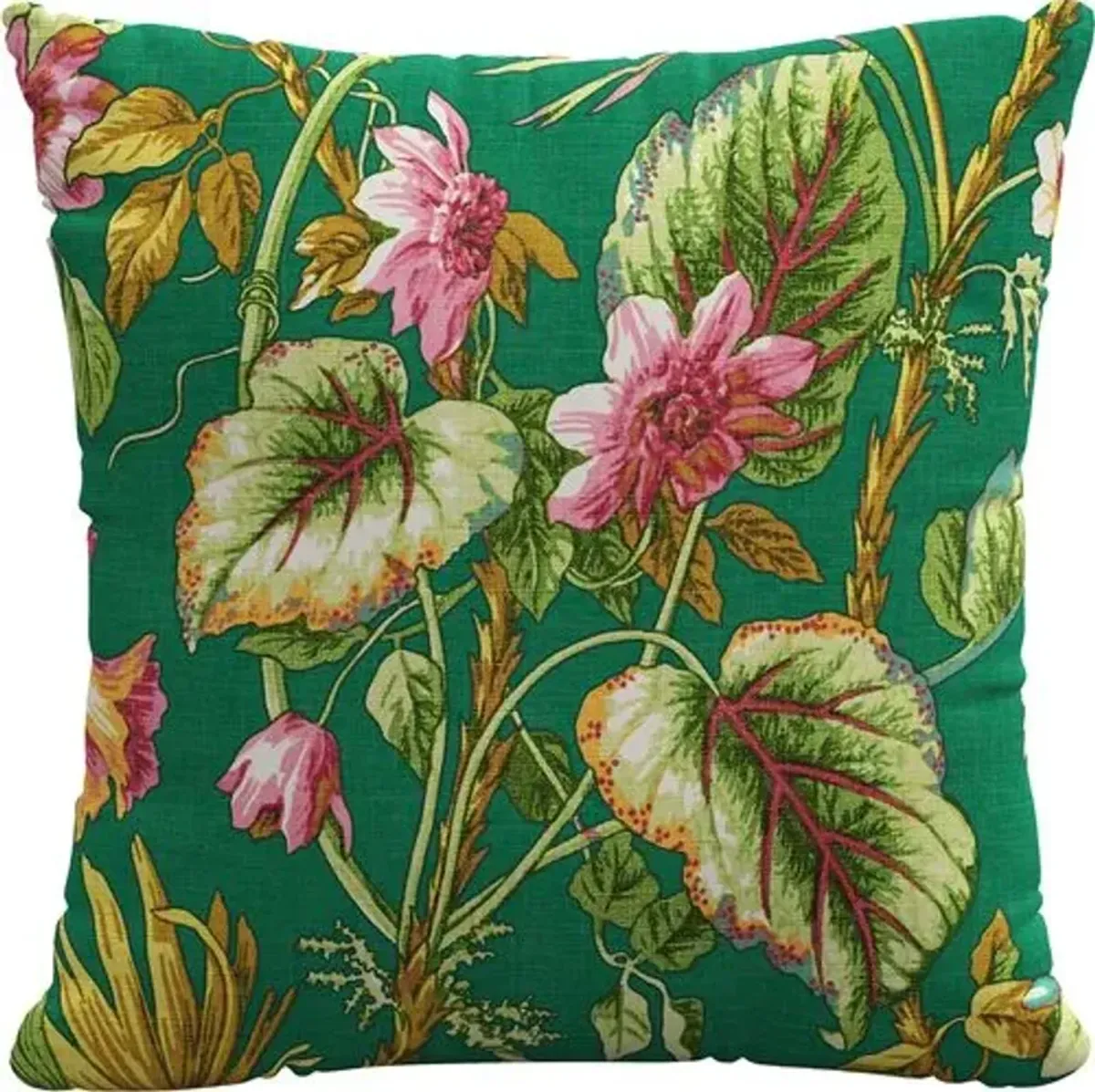 Tropical Flora 20x20 Pillow - Handcrafted