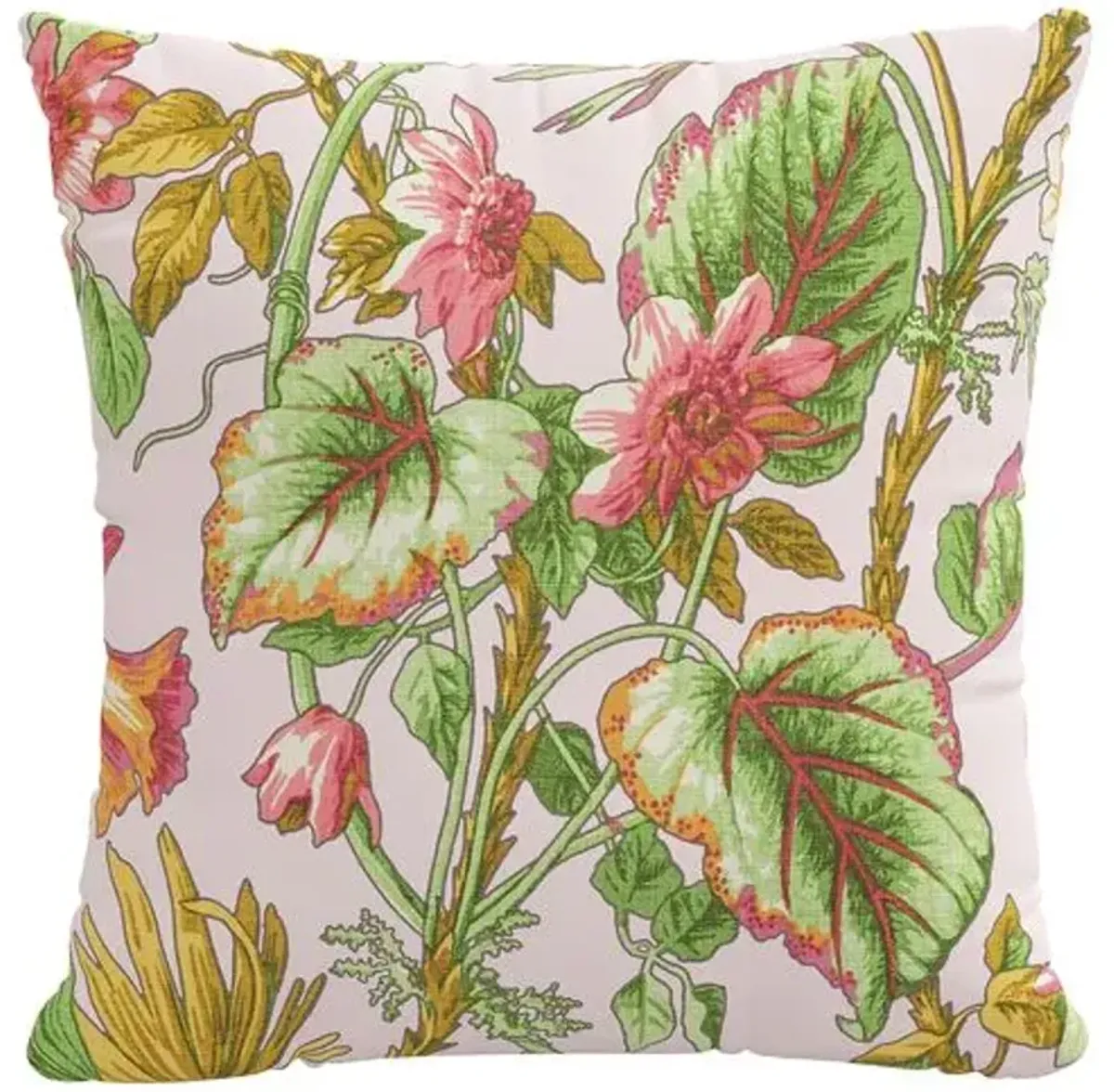 Tropical Flora 20x20 Pillow - Handcrafted