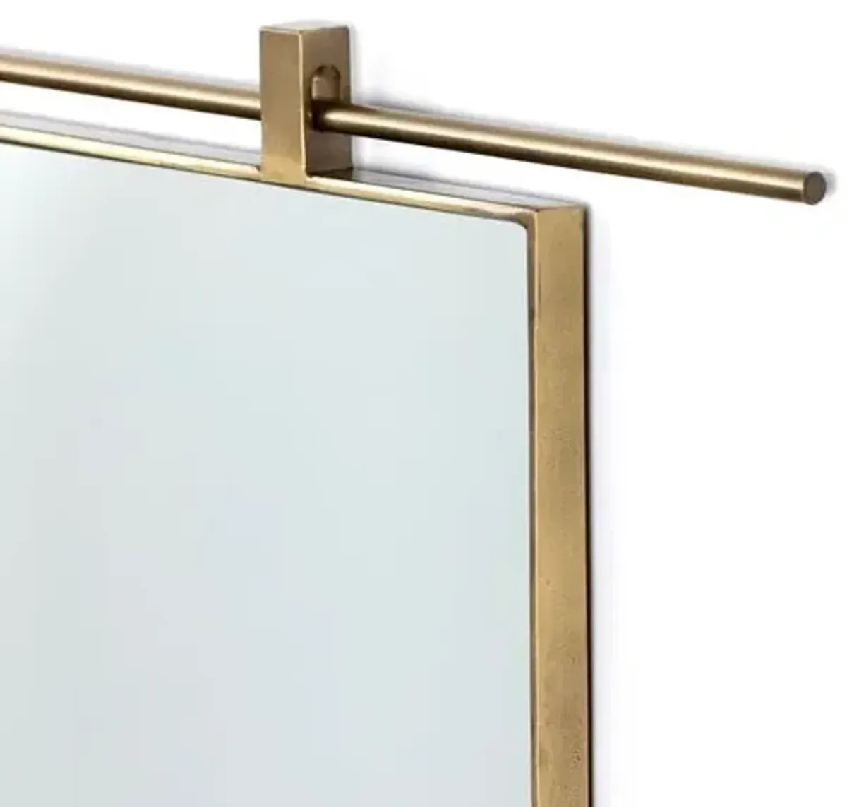 Zander Wall Mirror - Antique Brass