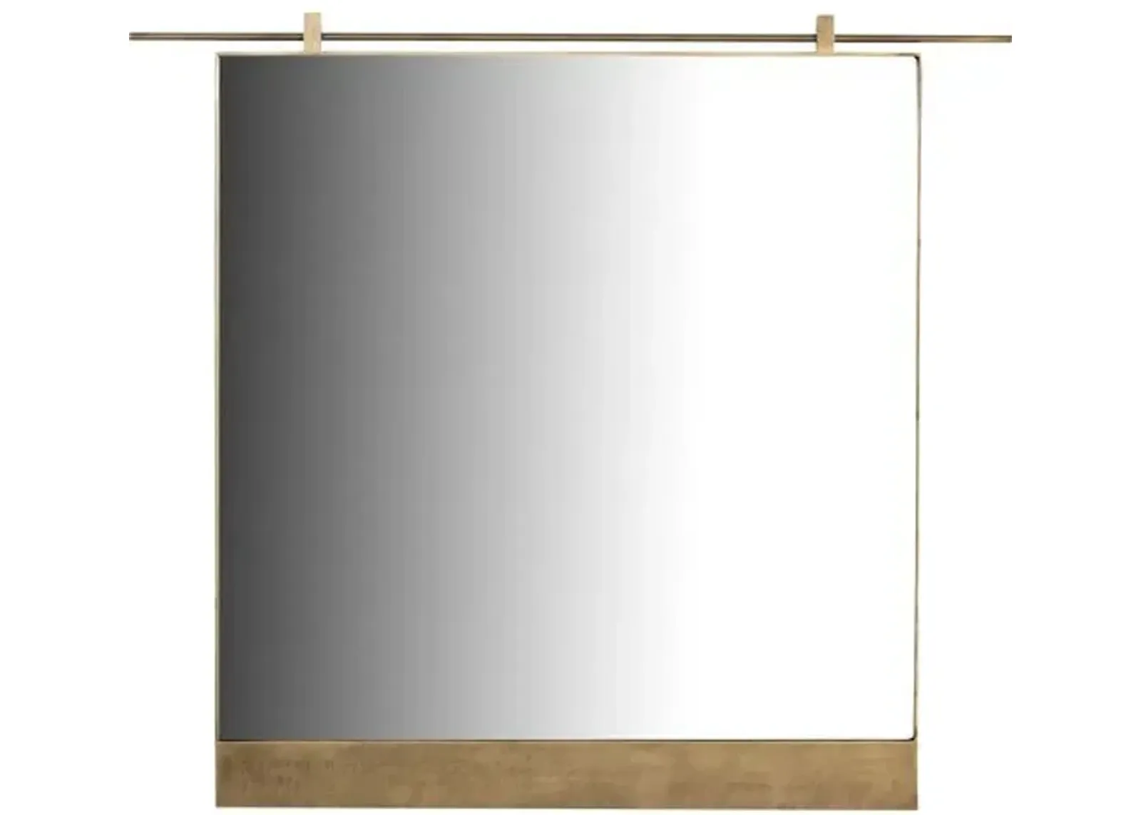 Zander Wall Mirror - Antique Brass