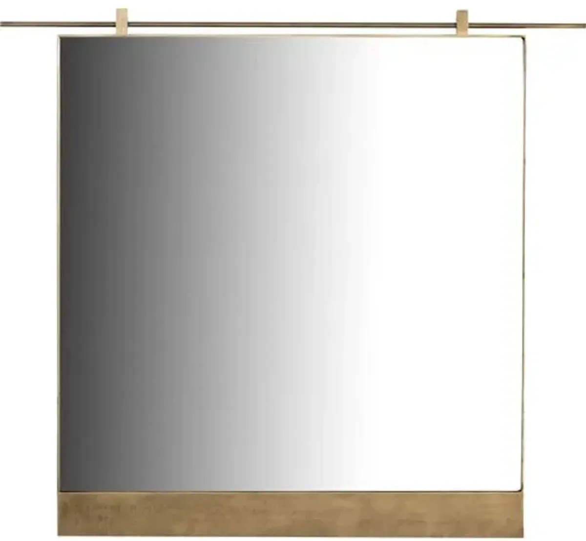 Zander Wall Mirror - Antique Brass