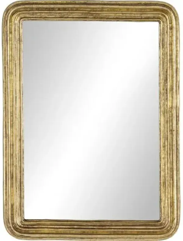 Gisele Wall Mirror - Antiqued Gold Leaf