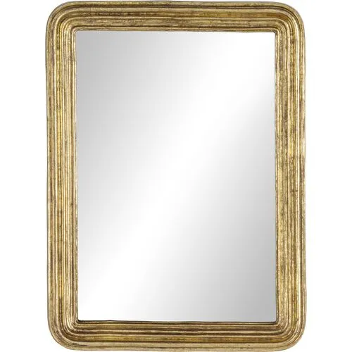 Gisele Wall Mirror - Antiqued Gold Leaf