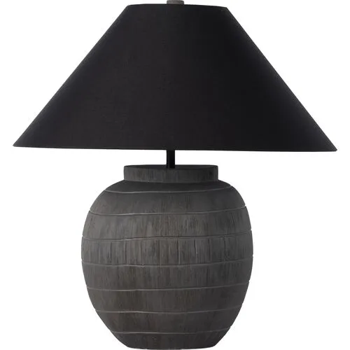 Mila Table Lamp - Textured Matte Black