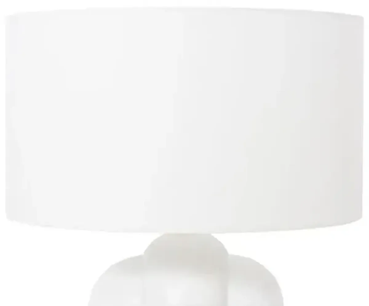 Aria Textured Concrete Table Lamp - Adobe - White