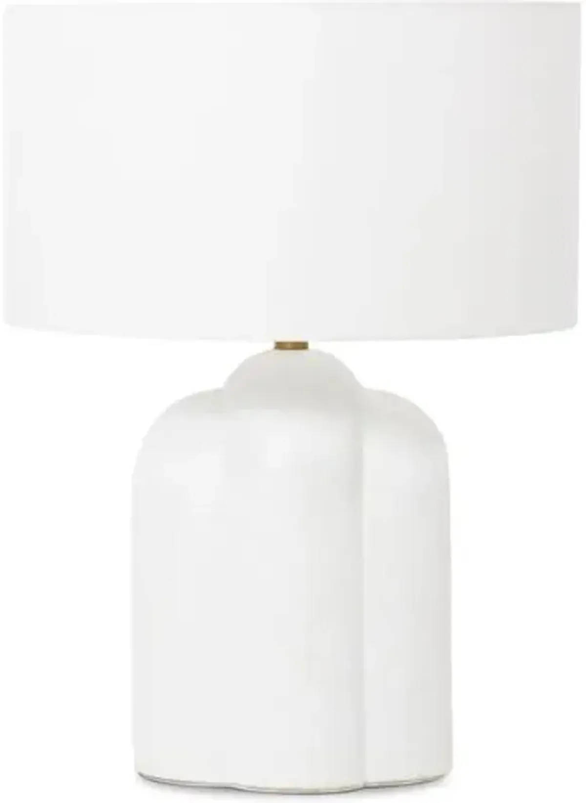 Aria Textured Concrete Table Lamp - Adobe - White