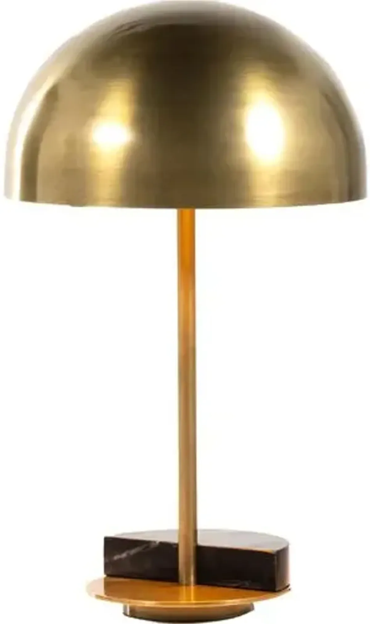 Nova Marble Table Lamp - Antique Brass - Gold