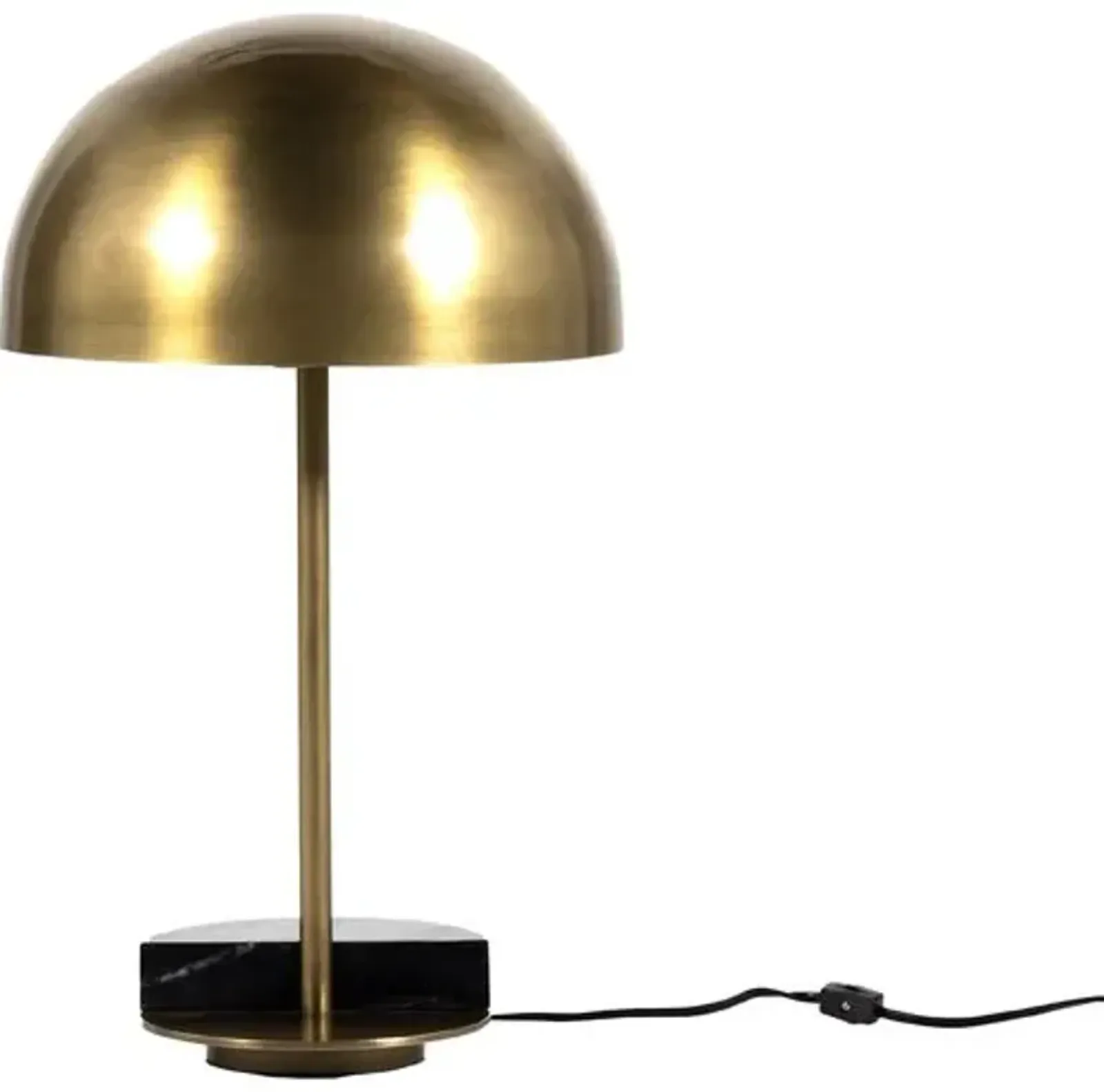 Nova Marble Table Lamp - Antique Brass - Gold