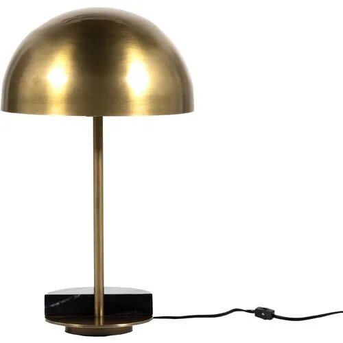 Nova Marble Table Lamp - Antique Brass - Gold