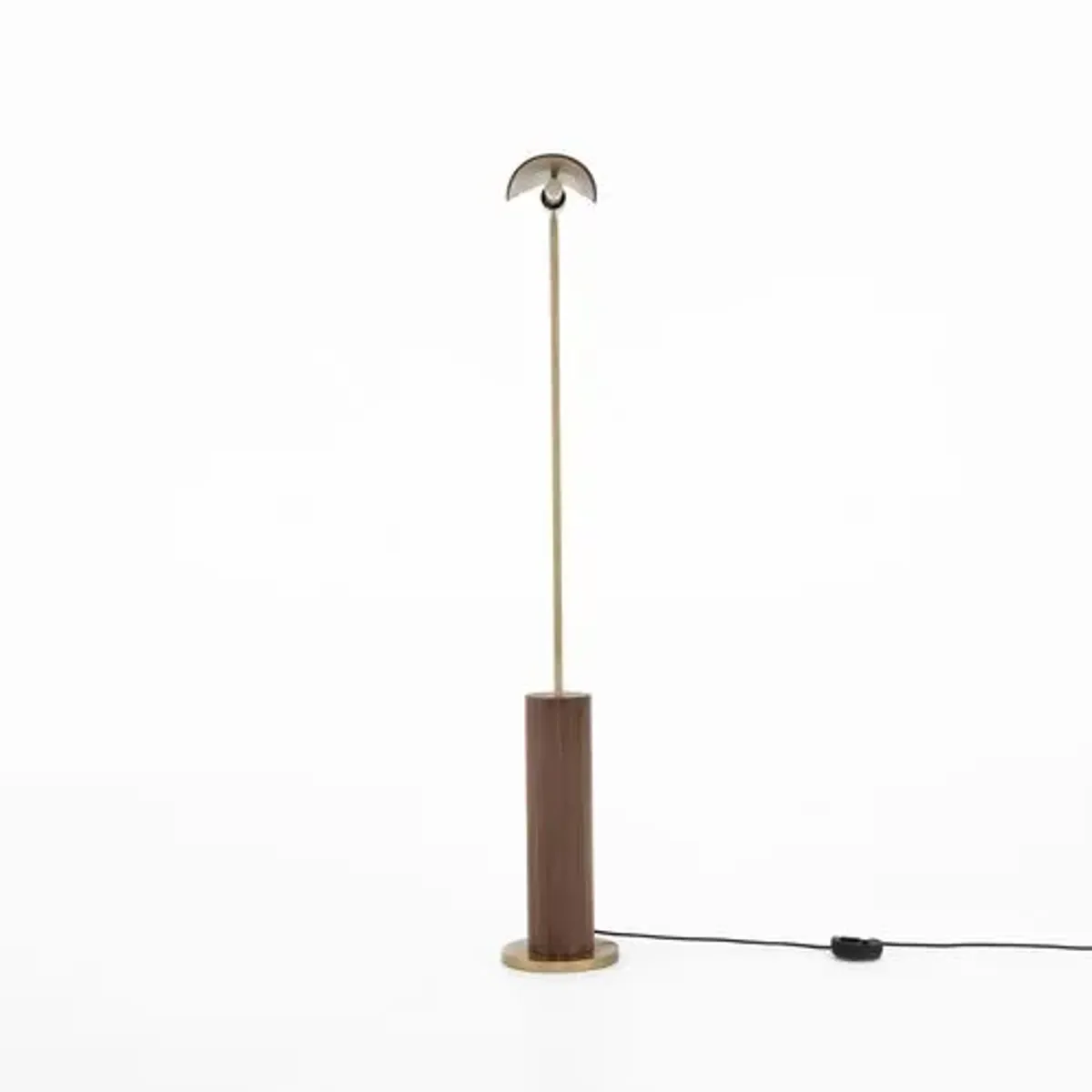 Luca Floor Lamp - Dark Walnut/Antique Brass