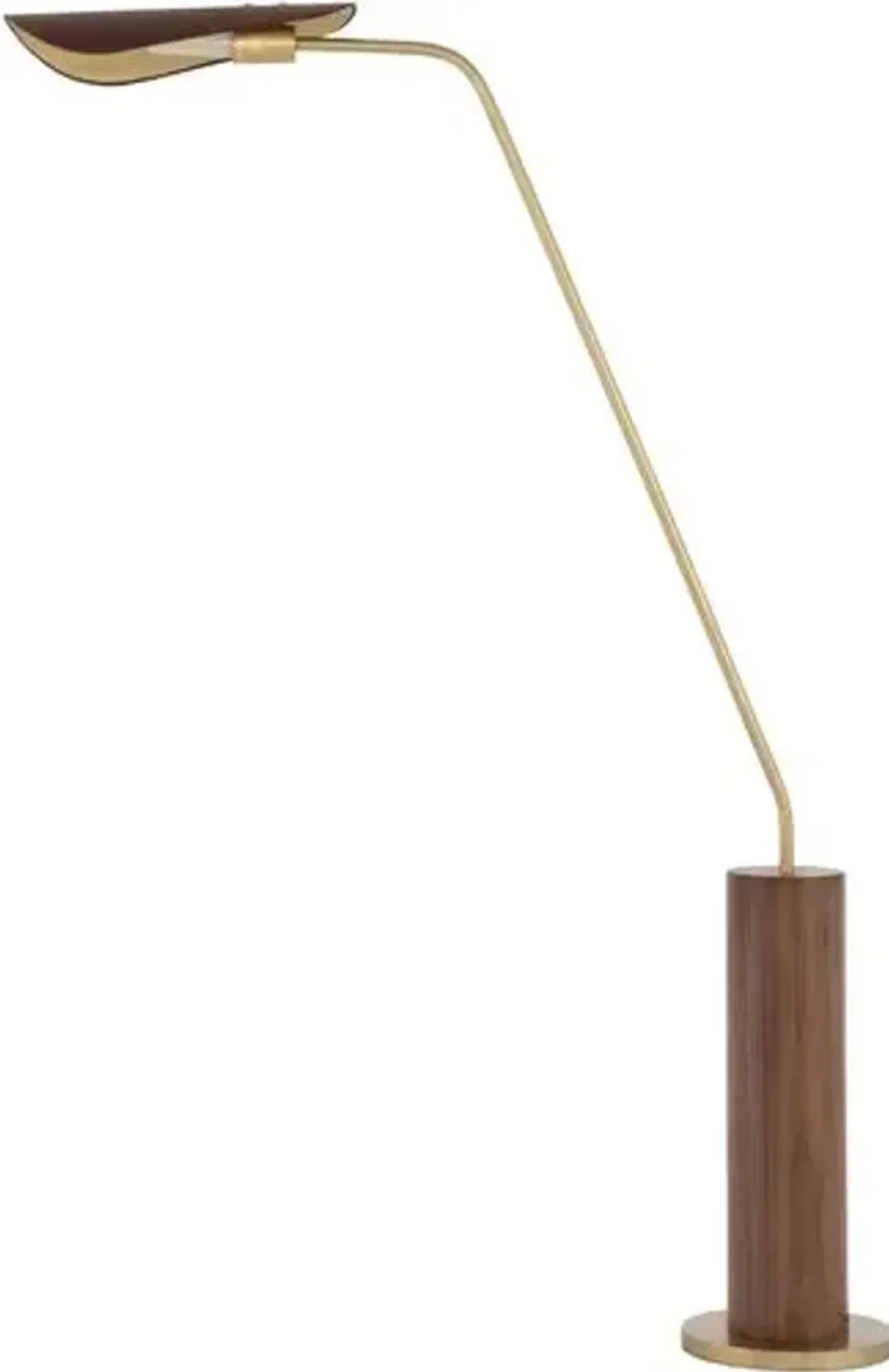 Luca Floor Lamp - Dark Walnut/Antique Brass