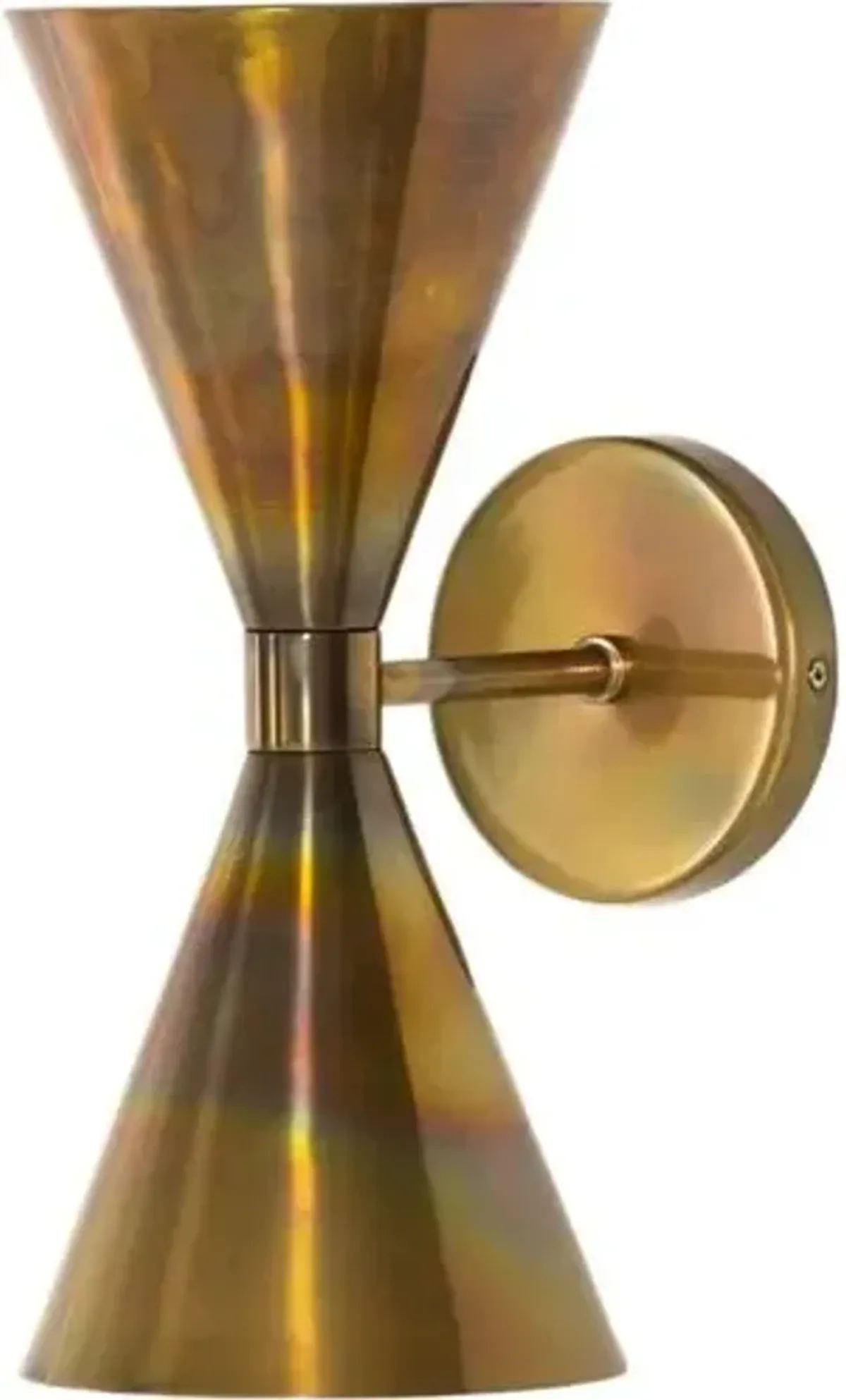 Nina Mid-Century Wall Sconce - Burnt Brass - Gold