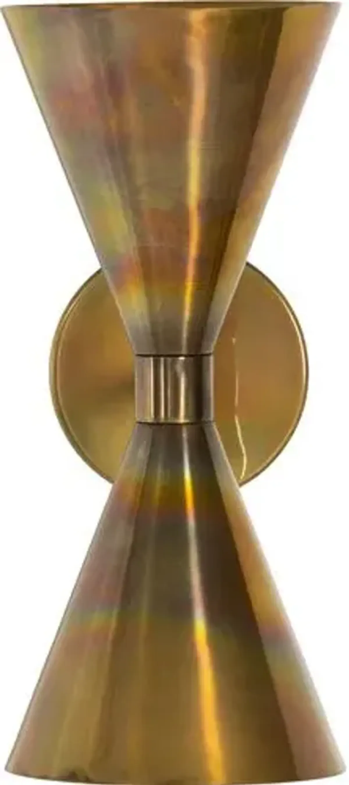 Nina Mid-Century Wall Sconce - Burnt Brass - Gold