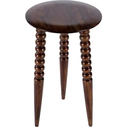 Julie Spindle Side Table - Medium Brown