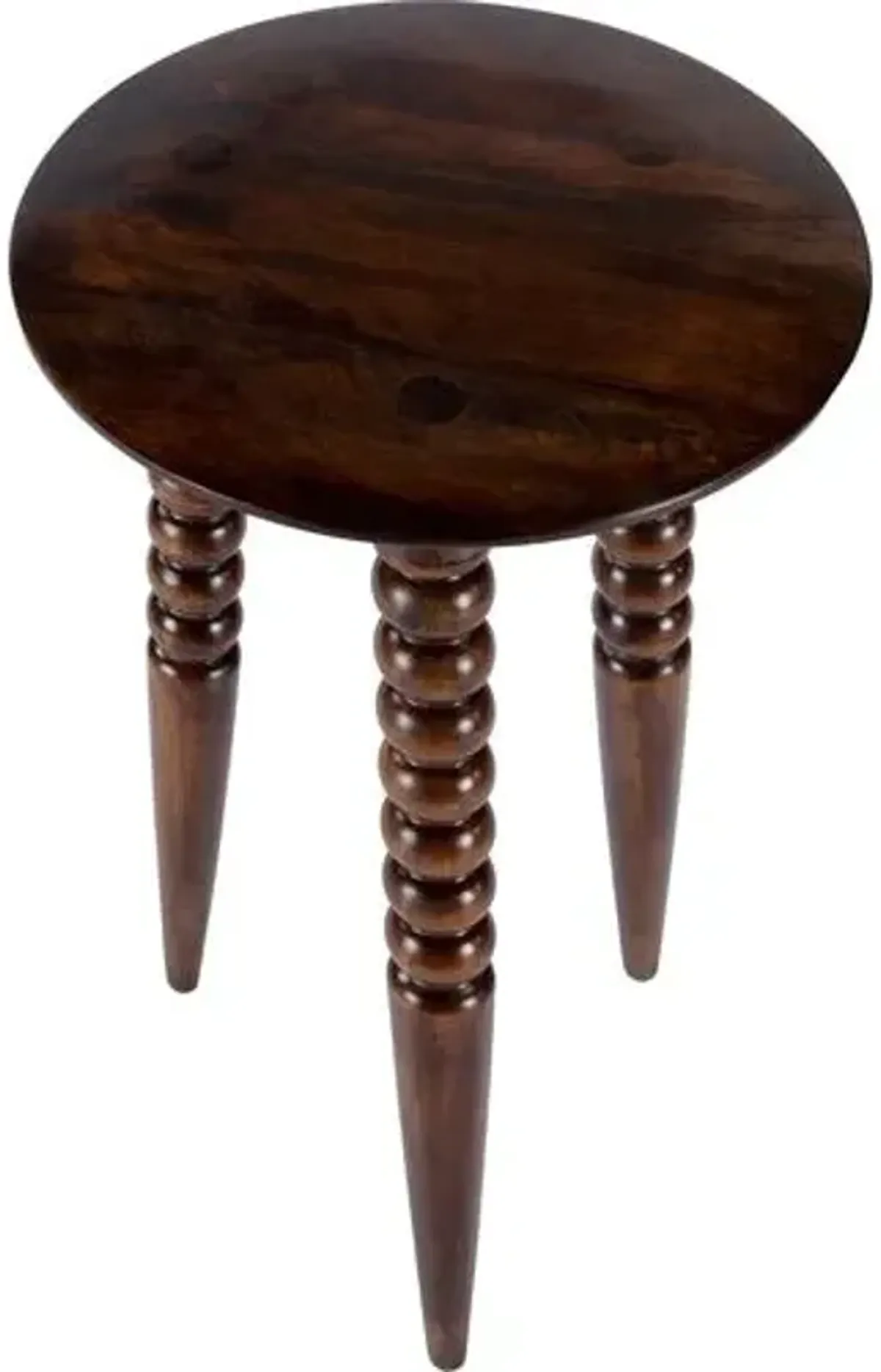 Julie Spindle Side Table - Medium Brown