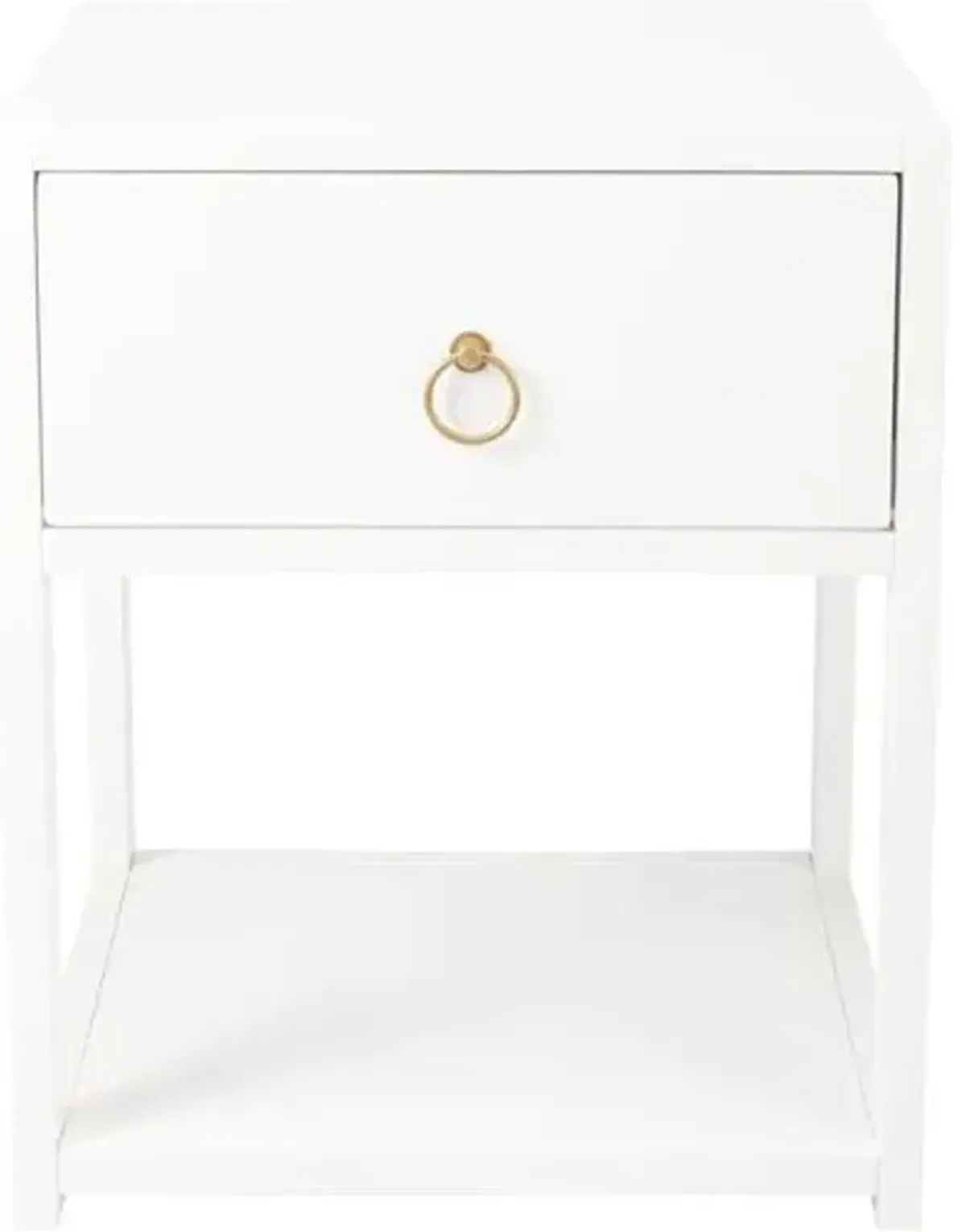 Sully 1-Drawer End Table - White