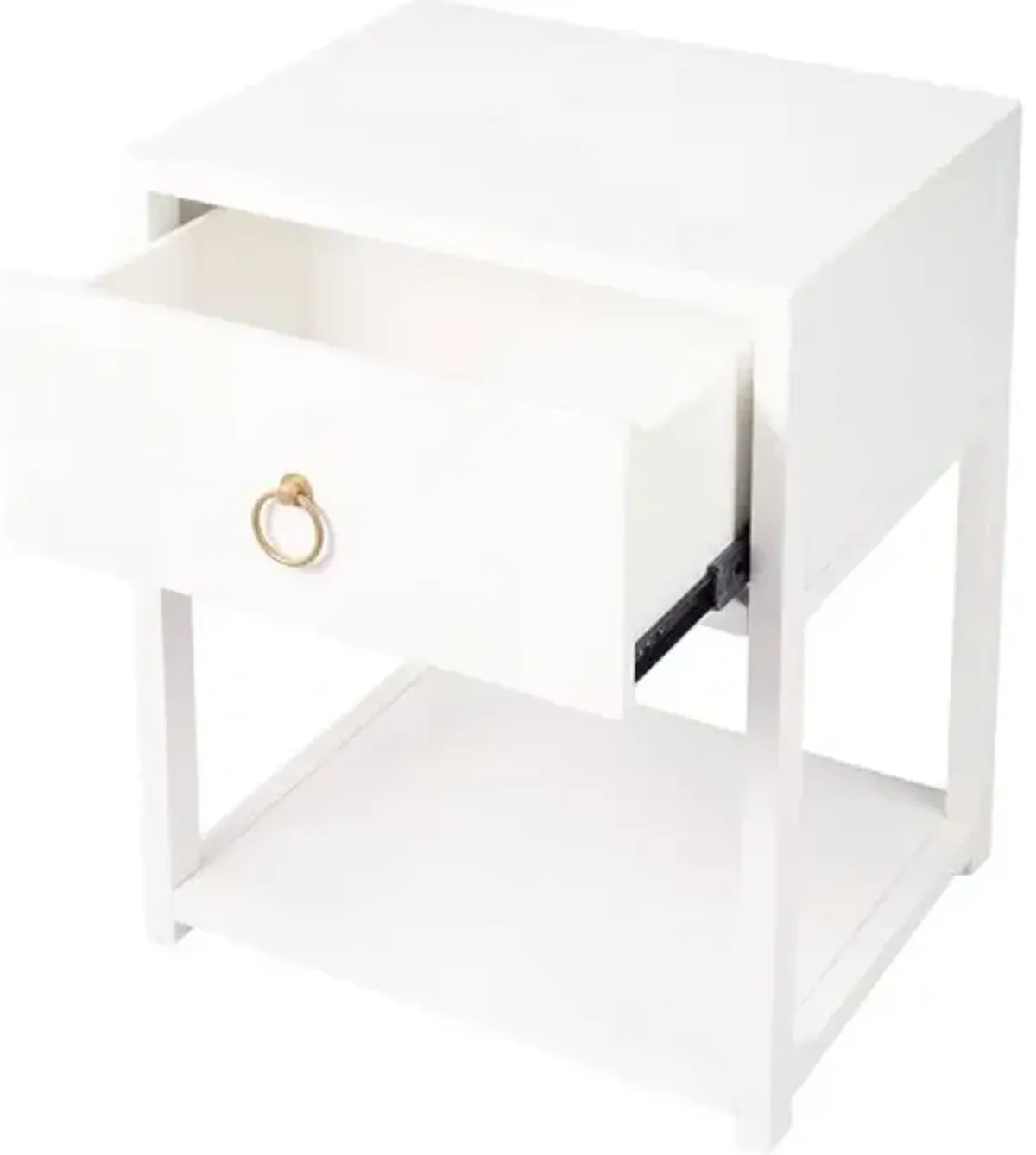 Sully 1-Drawer End Table - White