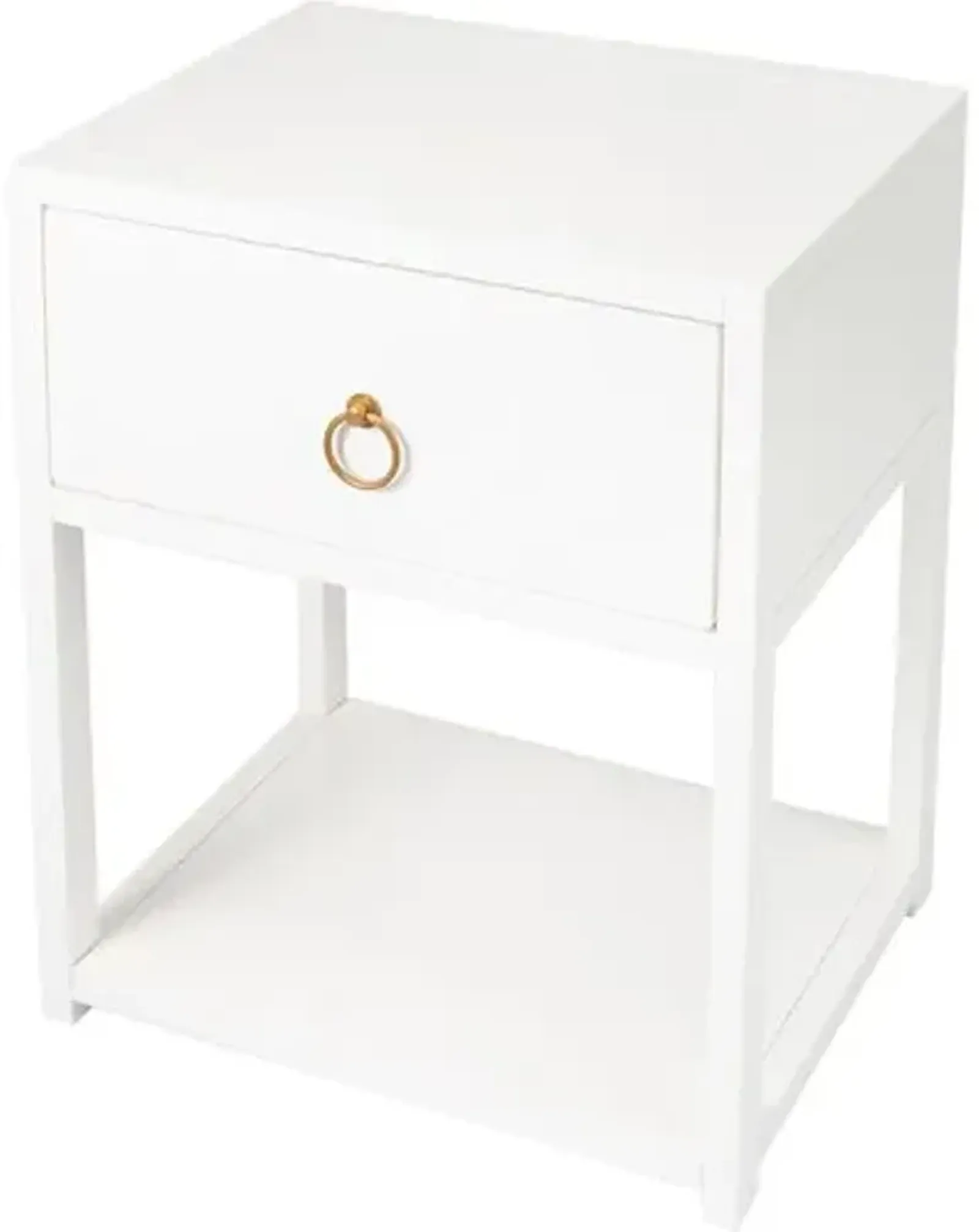 Sully 1-Drawer End Table - White