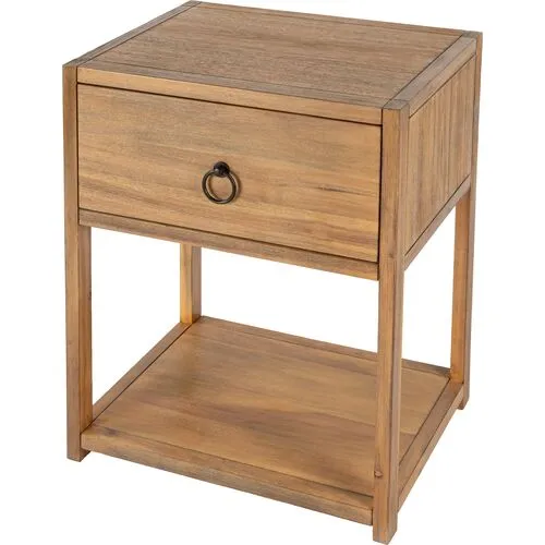 Sully 1-Drawer End Table - Brown