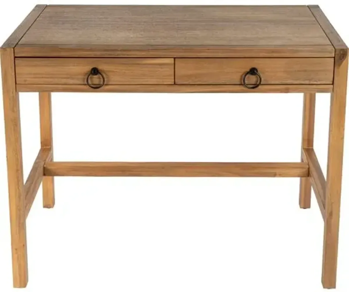 Sully Two-Drawer Desk - Brown