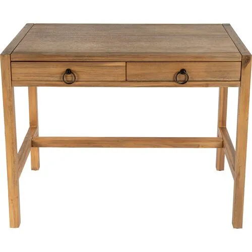 Sully Two-Drawer Desk - Brown