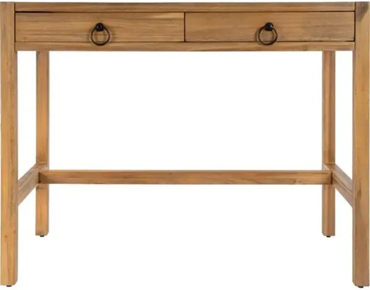 Sully Two-Drawer Desk - Brown