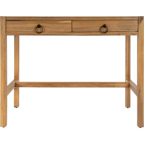 Sully Two-Drawer Desk - Brown