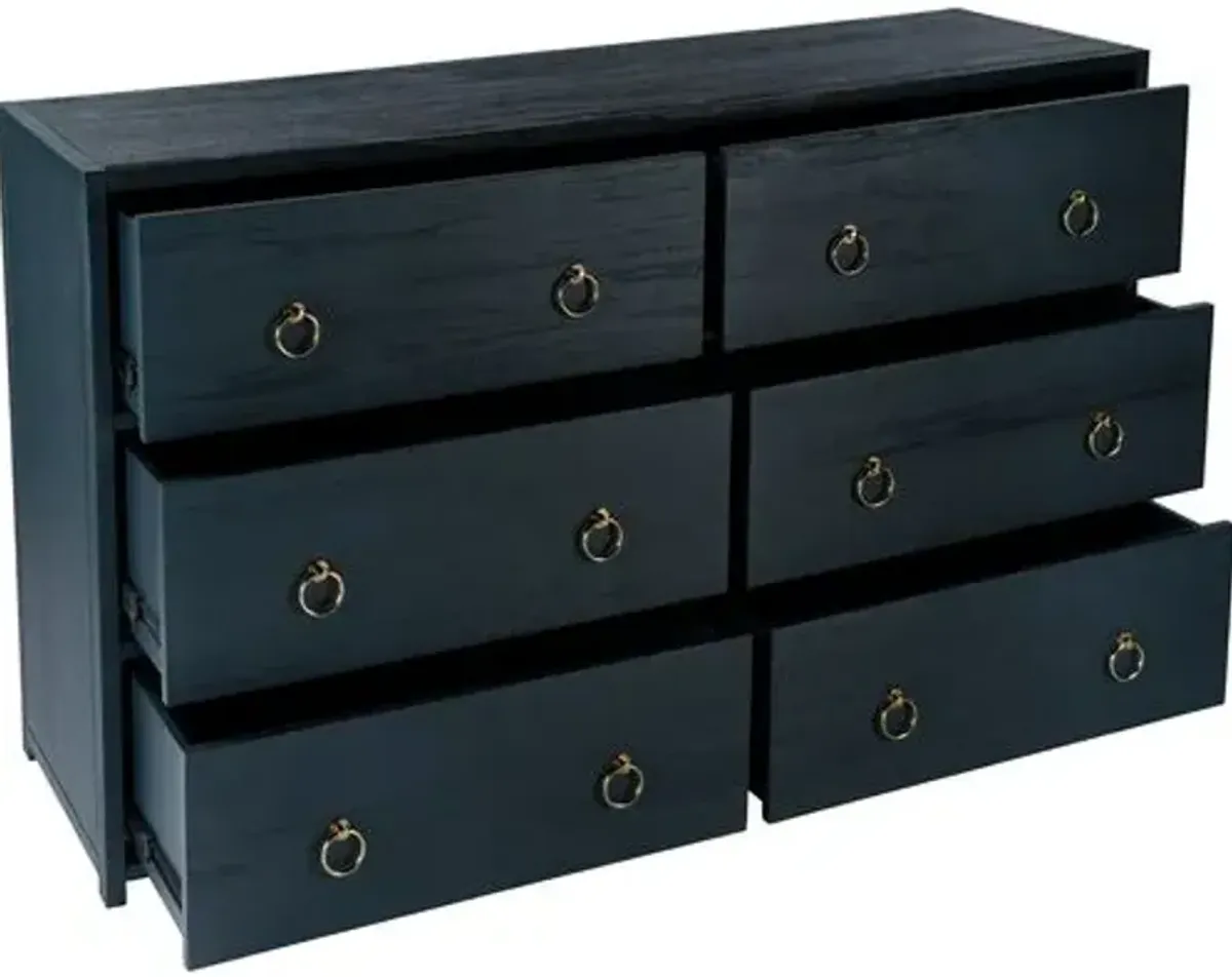 Sully 6-Drawer Dresser - Blue