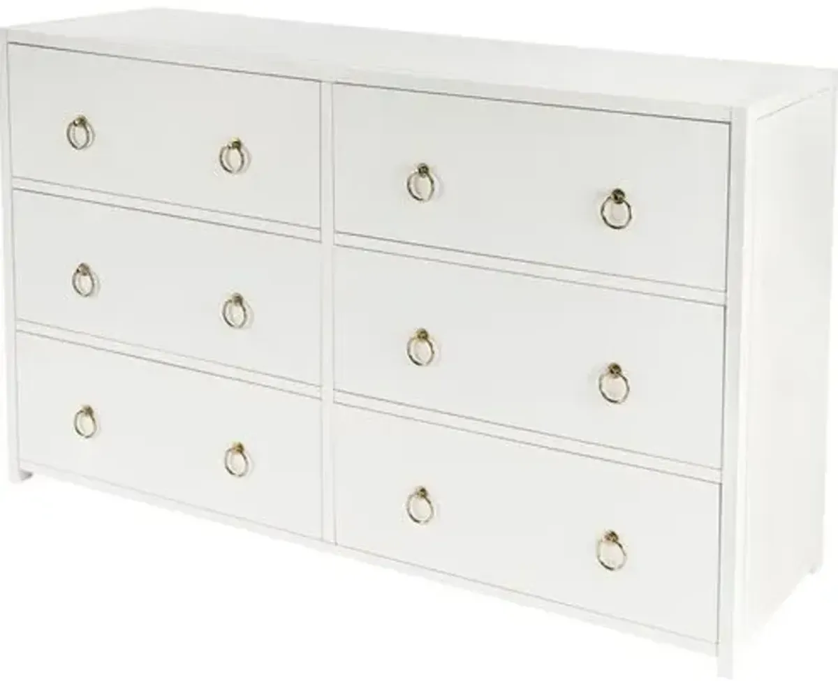 Sully 6-Drawer Dresser - White