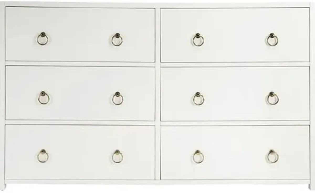 Sully 6-Drawer Dresser - White