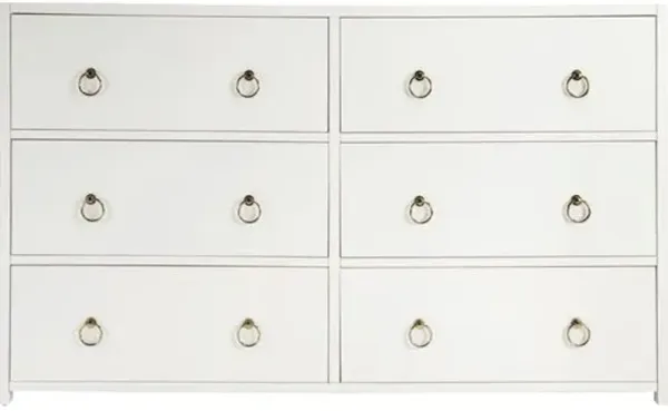 Sully 6-Drawer Dresser - White
