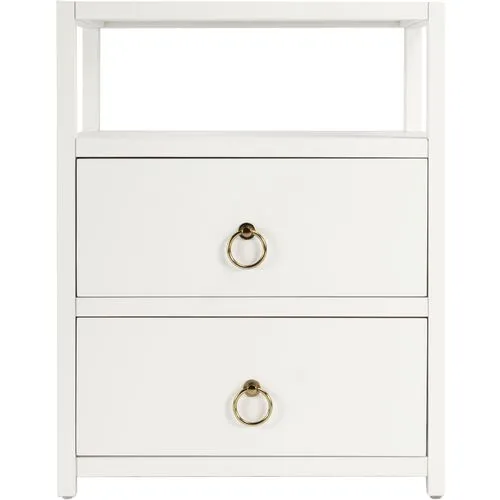 Sully 2-Drawer Nightstand - White