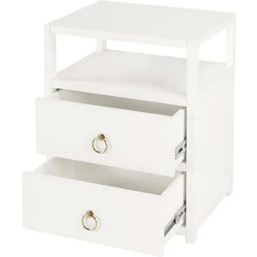 Sully 2-Drawer Nightstand - White