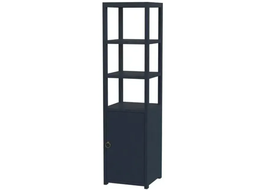 Sully Narrow Bookcase - Blue