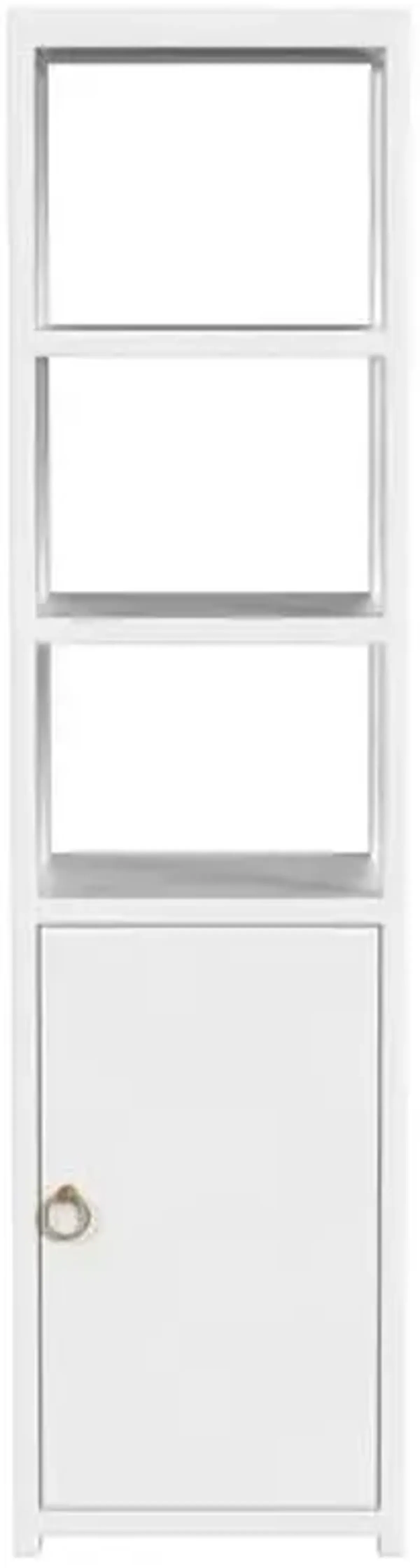 Sully Narrow Bookcase - White